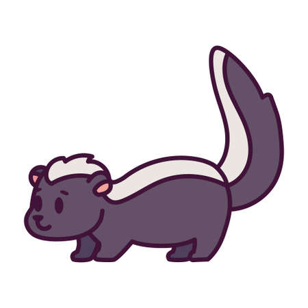 Isolated cartoon of a skunk - Vector illustrationのイラスト素材