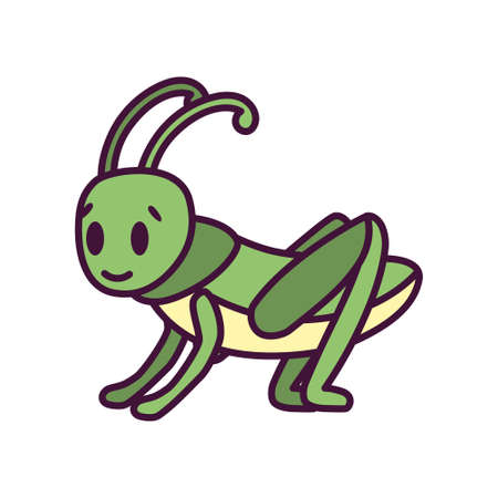 Isolated cartoon of a cricket - Vector illustrationのイラスト素材