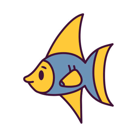 Isolated cartoon of a fish - Vector illustrationのイラスト素材