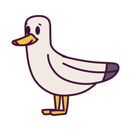 Isolated cartoon of a bird - Vector illustrationのイラスト素材