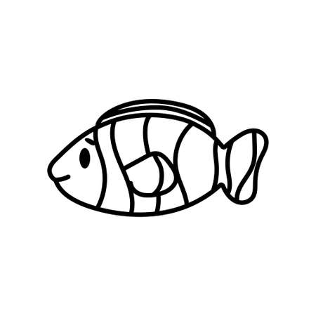 Isolated cartoon of a fish - Vector illustrationのイラスト素材