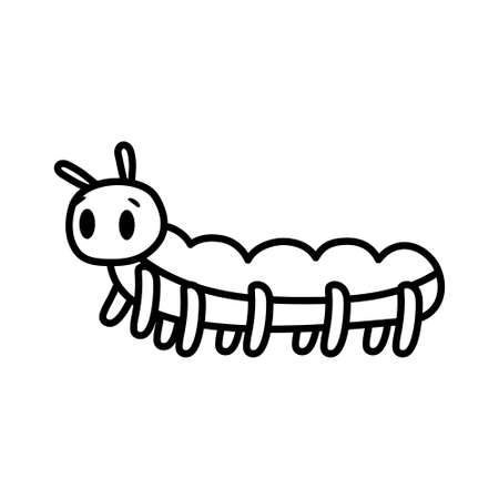 Isolated cartoon of a worm - Vector illustrationのイラスト素材