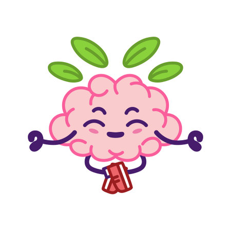 Isolated brain cartoon. Ecology brain cartoon - Vector illustrationのイラスト素材