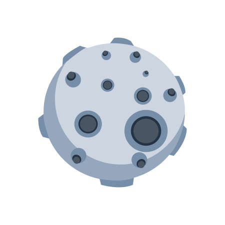 Isolated moon icon. Earth natural satellite - Vectorのイラスト素材