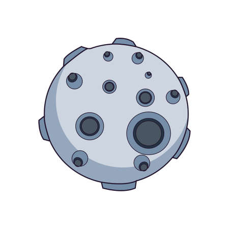 Isolated moon icon. Earth natural satellite - Vector