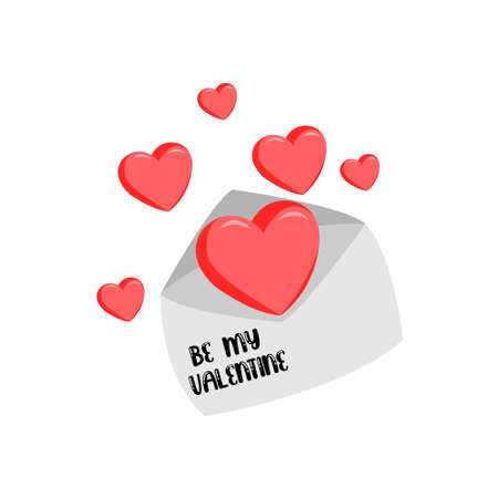 Isolated romantic letter envelope. Valentines day - Vectorのイラスト素材