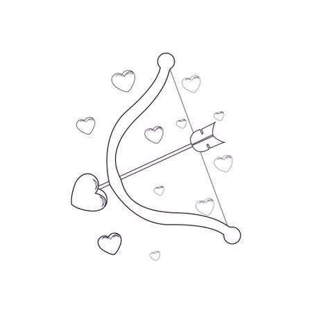 Bow and arrow of heartsのイラスト素材