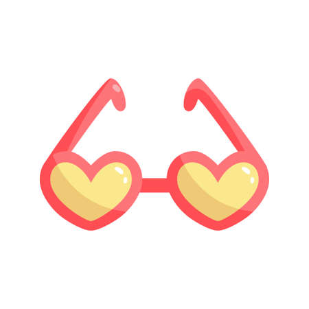 Isolated heart shaped glasses. Valentines day - Vectorのイラスト素材