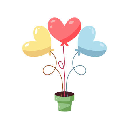 Isolated heart balloon. Valentines day - Vector illustrationのイラスト素材