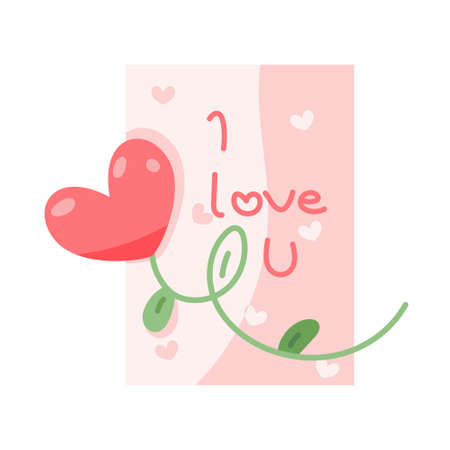 Cute valentines card. Valentines day - Vector illustrationのイラスト素材