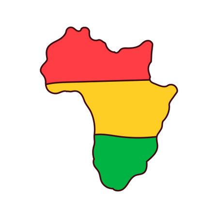 Isolated Africa map icon - Vector illustration designのイラスト素材