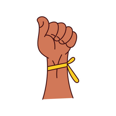 Hand with a bow on the wrist - Vectorのイラスト素材