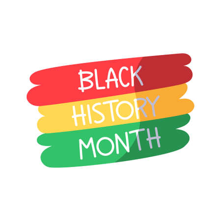Black history month text in a flag - Vectorのイラスト素材