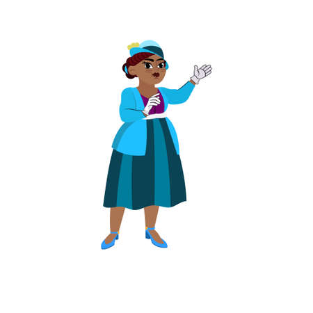 Isolated african american grandmother - Vector illustration designのイラスト素材