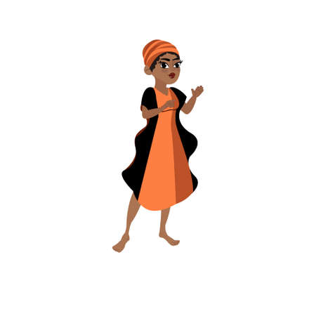 Isolated African american woman - Vector illustration designのイラスト素材