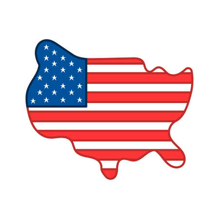 Map icon of United Statesのイラスト素材