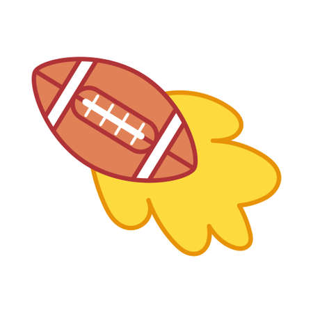 Isolated american football ball iconのイラスト素材