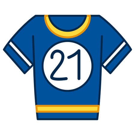 Isolated american football player shirtのイラスト素材