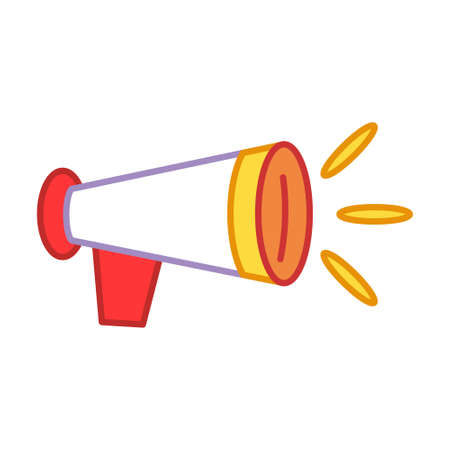 Isolated icon of a sports coach speakerのイラスト素材