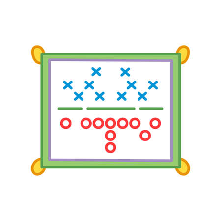 Isolated ameican football play chartのイラスト素材