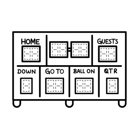 Isolated american football scoreboard iconのイラスト素材