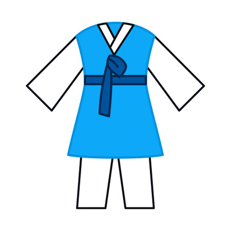 Isolated traditional south korea clothes for menのイラスト素材