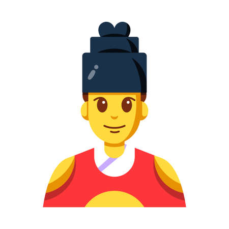Isolated traditional south korean man with clothesのイラスト素材