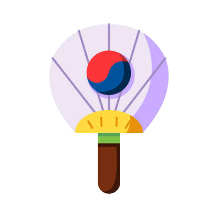 Isolated traditional hand fan iconのイラスト素材