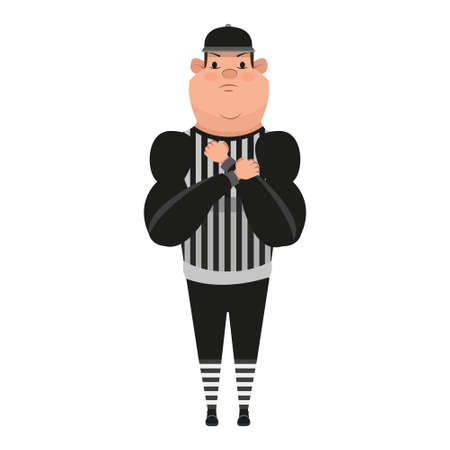 Isolated american football referee cartoonのイラスト素材