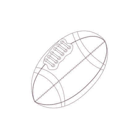 Isolated american football ball iconのイラスト素材
