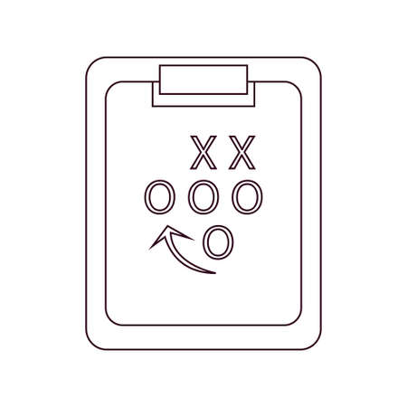 Isolated ameican football play chartのイラスト素材