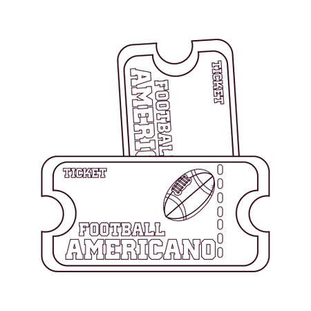 American football game entrance ticketのイラスト素材