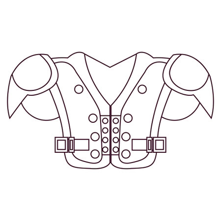 Shoulder pad and chest protectorのイラスト素材