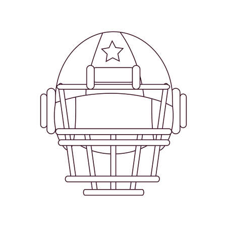 Isolated american football helmet iconのイラスト素材