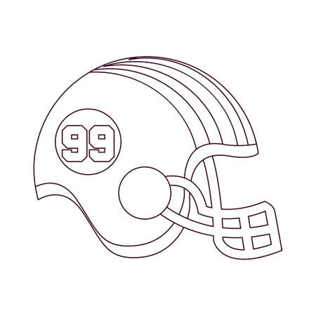 Isolated american football helmet iconのイラスト素材