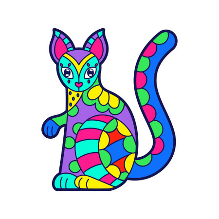 Alebrije of a chipmunk Mexican cultureのイラスト素材