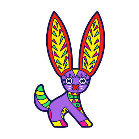 Alebrije of a mouse Mexican cultureのイラスト素材