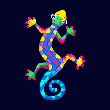 Alebrije of an iguana Mexican cultureのイラスト素材