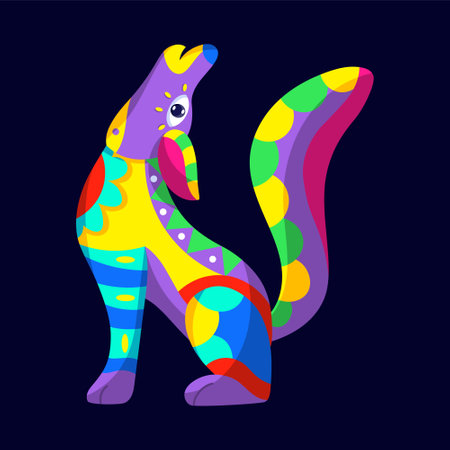 Alebrije of a dog Mexican cultureのイラスト素材