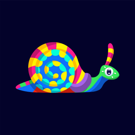 Alebrije of a snail Mexican cultureのイラスト素材