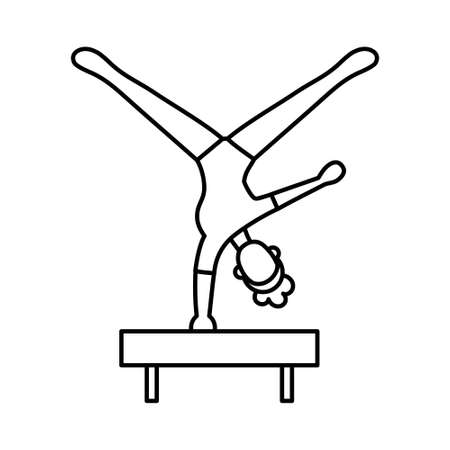 Isolated female athlete character icon practicing athleticのイラスト素材