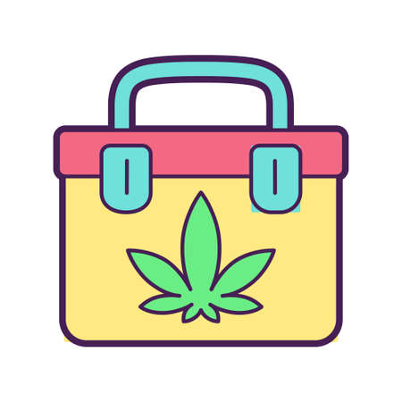 Isolated natural medicine medical briefcaseのイラスト素材