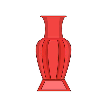 Isolated asian flower pot iconのイラスト素材