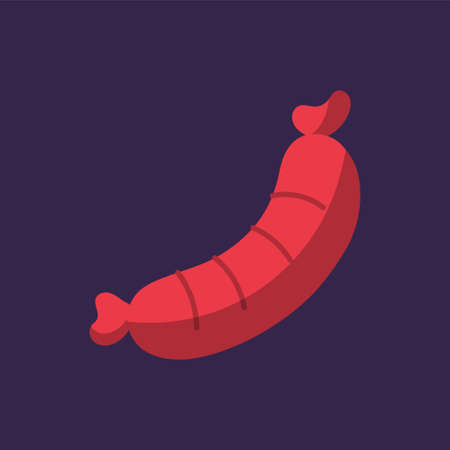 Isolated grilled sausage icon Fast food Vector illustrationのイラスト素材