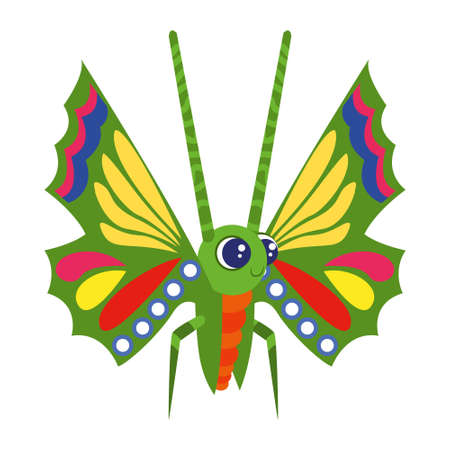 Isolated mexican butterfly alebrije character Vector illustrationのイラスト素材