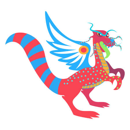 Isolated mexican dragon alebrije character Vector illustrationのイラスト素材