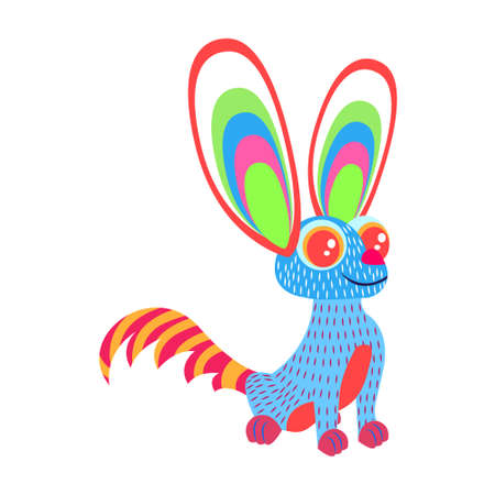 Isolated mexican fox alebrije character Vector illustrationのイラスト素材