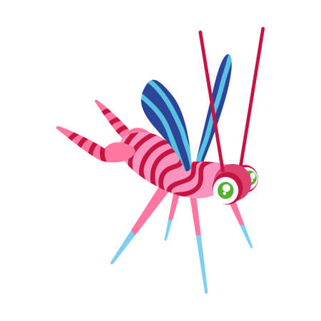 Isolated mexican mosquito alebrije character Vector illustrationのイラスト素材