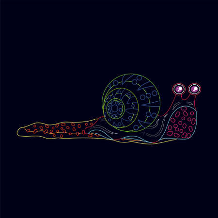 Isolated mexican snail alebrije character Vector illustrationのイラスト素材