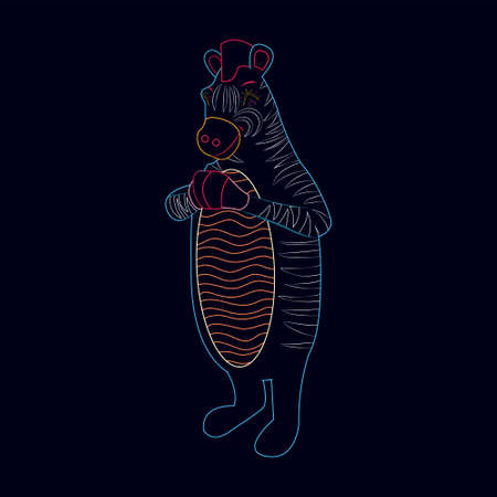 Isolated mexican zebra alebrije character Vector illustrationのイラスト素材